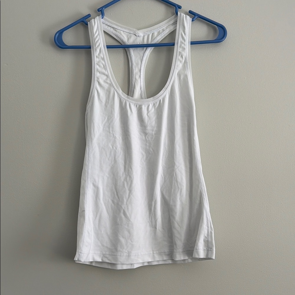 White Racerback Tank Top - Women